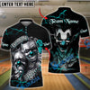 BlueJose Bowling And Pins Evil Clown & Mask Design Customized Name, Team Name 3D Shirt (4 Colors)