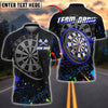 BlueJose Darts Color Splash Dartboard Personalized Name, Team Name Shirt (4 Colors)
