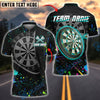 BlueJose Darts Color Splash Dartboard Personalized Name, Team Name Shirt (4 Colors)