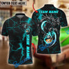 BlueJose Billiards Yin And Yang 8 & 9-Ball Flame Lightning Dragon Personalized Name Shirt (4 Colors)