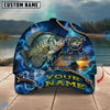 BlueJose Fishing Navy Smoke Hook Sunset Personalized Name Classic 3D Cap Personalized Cap (13 Breeds)