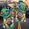 BlueJose Darts Beer Graffiti Dartboard Character Funny Drunk Personalized Name, Team Name Unisex Shirt (4 Colors)