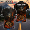 BlueJose Darts Wolf Fire Fury Customized Name, Team Name 3D Shirt (4 Colors)