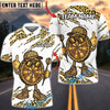 BlueJose Darts Leopard Cartoon Character Design Multicolor Options Personalized Name Shirt (6 Colors)