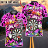 BlueJose Darts Graffiti Never Give Up Character Leopard Skin Multicolor Options Personalized Name Shirt (5 Colors)