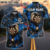 BlueJose Darts Cool Dartboard Character Jacket Customized Name, Team Name 3D Shirt (4 Colors)