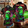 BlueJose Billiards 8 Ball Neon Monster Smoke Personalized Name, Team Name Unisex Shirt (4 Colors)