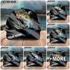 BlueJose Fishing Gray Jumping Water Splash Graphic Personalized Cap (13 Breeds)