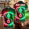 BlueJose Billiards Fire & Ice Ball 8&9 Personalized Name Shirt (4 Colors)