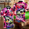 BlueJose Billiards Yin-Yang 8 & 9 Ball Lightning Shark Personalized Name Shirt (4 Colors)