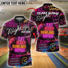 BlueJose Bowling And Pins Eat Sleep Bowl Repeat Neon Style Customized Name 3D Shirt (6 Colors)