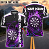 BlueJose Darts Flaming Dartboard Blaze Customized Name, Team Name 3D Shirt (4 Colors)