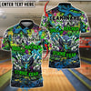 BlueJose Bowling And Pins Ball of Mayhem Graffiti Strike Fear Customized Name, Team Name 3D Shirt (4 Colors)