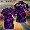 BlueJose Bowling And Pins Snake Rose Lava Customized Name, Team Name 3D Shirt (4 Colors)