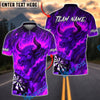 BlueJose Darts Bull Fire Flames Personalized Name, Team Name Unisex Shirt (4 Colors)
