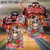 BlueJose Bowling And Pins Graffiti Monster Urban Style Customized Name, Team Name 3D Shirt (4 Colors)