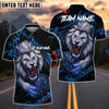 BlueJose Darts Bloody Lion Old Dartboard Personalized Name, Team Name Shirt (4 Colors)