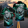 BlueJose Darts Bloody Lion Old Dartboard Personalized Name, Team Name Shirt (4 Colors)