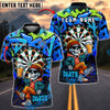 BlueJose Darts Graffiti Skeleton Beer Style Personalized Name, Team Name Shirt (4 Colors)