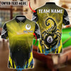 BlueJose Billiards 8 Ball Scorpion Lightning Personalized Name, Team Name Unisex Shirt (4 Colors)