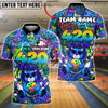 BlueJose Bowling And Pins Graffiti Bear 420 Customized Name, Team Name 3D Shirt (4 Colors)
