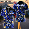 BlueJose Darts Samurai Line Gold Premium Fire Dartboard Customized Name, Team Name 3D Shirt (4 Colors)