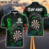 BlueJose Darts Dragon Flame Red Black Customized Name, Team Name 3D Shirt (4 Colors)