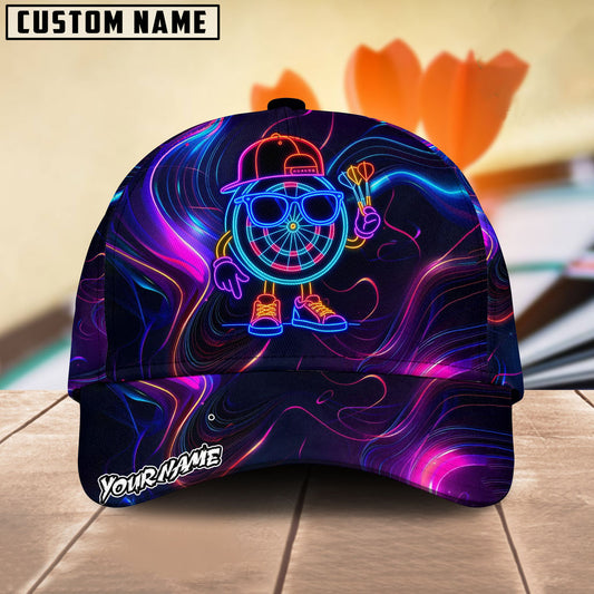 BlueJose Darts Cartoon Neon Style Personalized Name Cap (6 Colors)