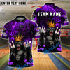 BlueJose Bowling And Pins  Gorilla King Rebel Attitude Customized Name, Team Name 3D Shirt (4 Colors)