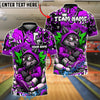 BlueJose Bowling And Pins Graffiti Wolf Streetwear Style Customized Name, Team Name 3D Shirt (4 Colors)