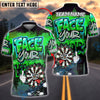 BlueJose Darts Graffiti Street Art Face Your Fear Style Customized Name, Team Name 3D Shirt (4 Colors)