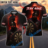 BlueJose Darts Spartan Warrior Lightning Customized Name, Team Name 3D Shirt (4 Colors)