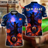 BlueJose Billiards 8-Ball Halloween Pumpkin Scarecrow 2 Personalized Name, Team Name Unisex Shirt (4 Colors)