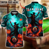 BlueJose Billiards 8-Ball Halloween Pumpkin Scarecrow 2 Personalized Name, Team Name Unisex Shirt (4 Colors)