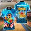 BlueJose Bowling And Pins Tiger Beer Neon Glow Customized Name, Team Name 3D Shirt (4 Colors)