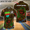 BlueJose Neon Bowling Shirt - Never Give Up Customized Name, Team Name 3D Shirt (4 Colors)