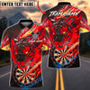 BlueJose Darts Tiger Neon Wildfire Style Personalized Name, Team Name Unisex Shirt (6 Colors)