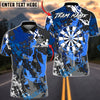 BlueJose Darts Paint Splash Style Multicolor Options Personalized Name Shirt (4 Colors)