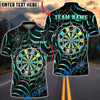 BlueJose Darts Holographic Webboard Style Multicolor Options Personalized Name Shirt (4 Colors)