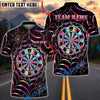 BlueJose Darts Holographic Webboard Style Multicolor Options Personalized Name Shirt (4 Colors)