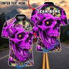 BlueJose Darts Psychedelic Skull Dartboard Neon Art Personalized Name, Team Name Unisex Shirt (4 Colors)