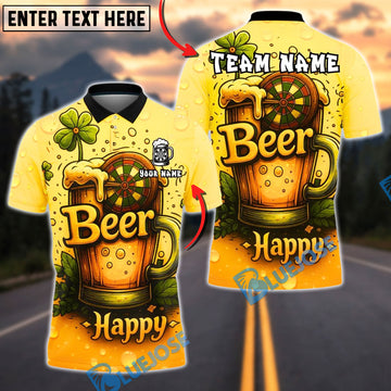 BlueJose Darts Beer Mug Dartboard Cheers Happy Personalized Name Shirt