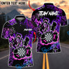 BlueJose Darts Graffiti Bear Dartboard Neon Splash Multicolor Options Personalized Name Shirt (4 Colors)