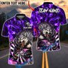 BlueJose Darts Fierce Howling Wolf with Lightning Personalized Name, Team Name Unisex Shirt (4 Colors)