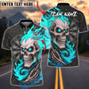 BlueJose Darts Flame Skull Art Multicolor Options Personalized Name Shirt (4 Colors)