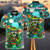 BlueJose Darts Raccoon Dartboard Comic Explosion Multicolor Options Personalized Name Shirt (4 Colors)