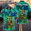 BlueJose Darts Raccoon Neon Graffiti Dartboard Multicolor Options Personalized Name Shirt (4 Colors)