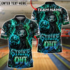 BlueJose Bowling And Pins Gothic Dark Panda Customized Name, Team Name 3D Shirt (4 Colors)