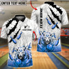 BlueJose Bowling And Pins Tiger Spirit Strike Customized Name, Team Name 3D Shirt (6 Colors)