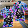 BlueJose Bowling And Pins Funny Gorilla Graffiti Customized Name, Team Name 3D Shirt (4 Colors)